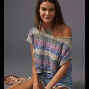 Pilcro Surf Sweater Tee Two-Piece Set cropped mini knit